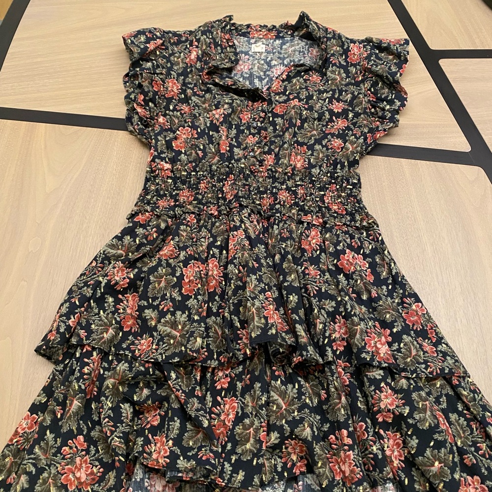 La Vie Rebecca Taylor Floral Ruffled Mini Dress